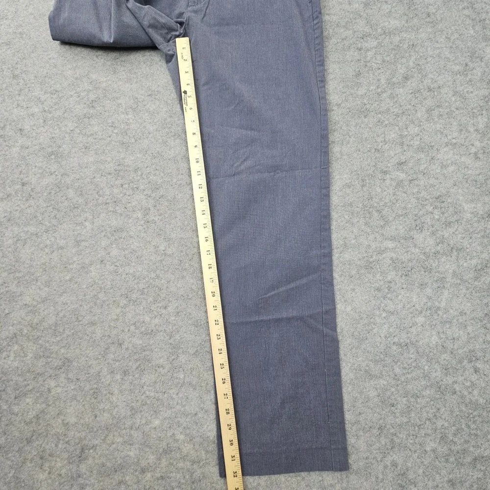 Banana Republic Chino Pants Men's 33x34 Gray-Blue Tailored Fit Non-Iron Cotton